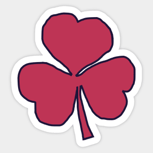 Small Viva Magenta Shamrock St Patricks Day Sticker